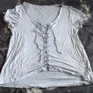 American Eagle soft lace up shirt